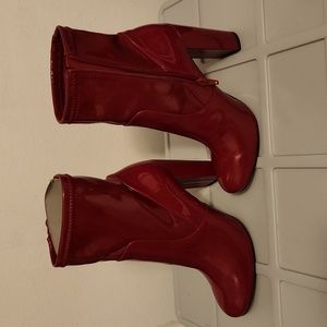 Cute red ankle boots!
